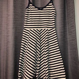 Navy blue striped ‘So’ dress